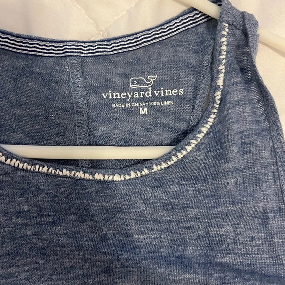 Vineyard Vines Tank Top with stitched neckline and split back at the bottom - Picture 3 of 3